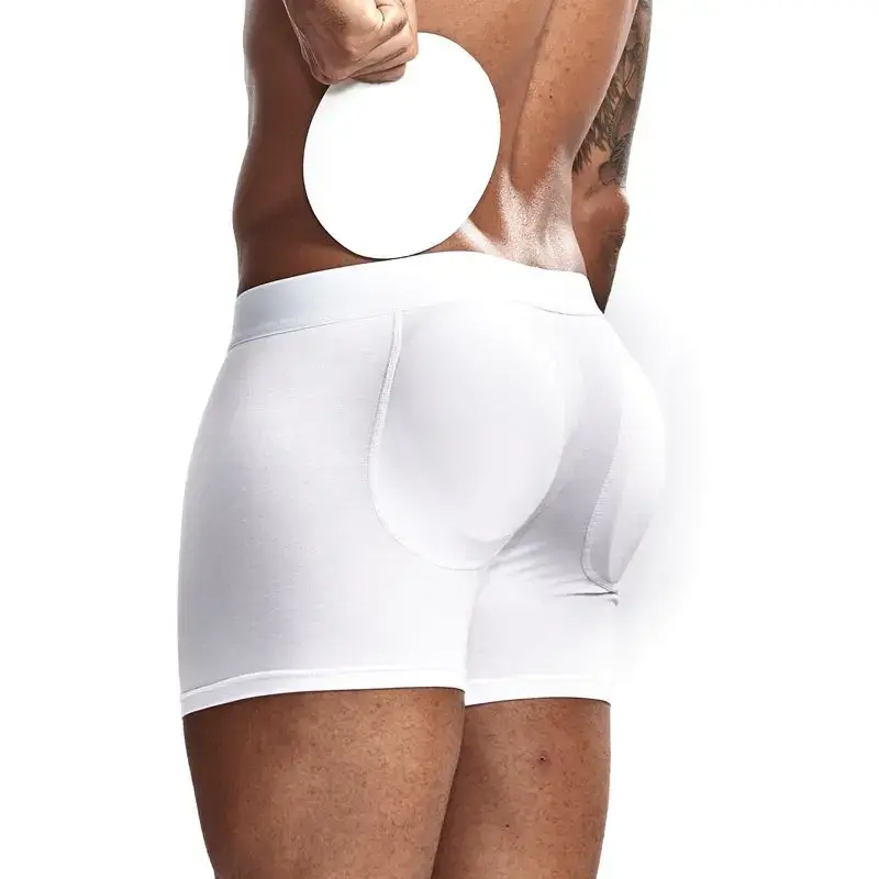 Sexy Butt Lifting Underwear Men Padded Boxer Enhancing Hips Push Up Cup Underpants Bulge Pouch Boxers Shorts Breathable — image 11