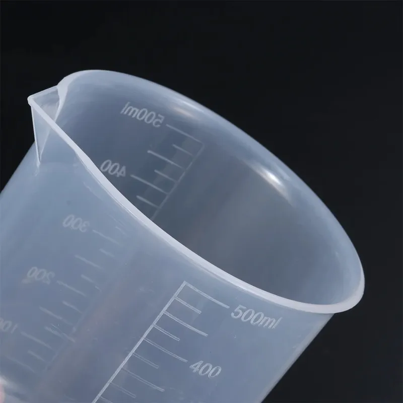 ถ้วยตวงพลาสติกโปร่งใสห้องปฏิบัติการ Beaker สำเร็จการศึกษาของเหลวเหยือกถ้วยครัวเบเกอรี่ทำอาหารการวัดขนาดคอนเทนเนอร์ — image 10