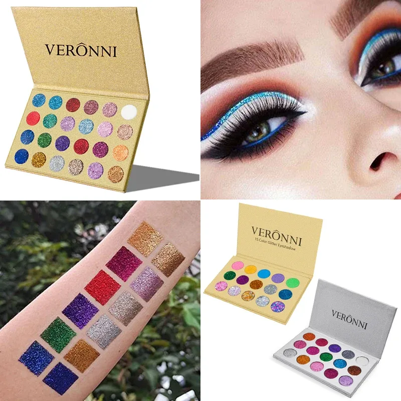 Brokatowa paleta cieni do powiek Pigment Shine cekiny rozświetlacz do cieni do powiek Shimmer kolorowa paleta do makijażu — image 2