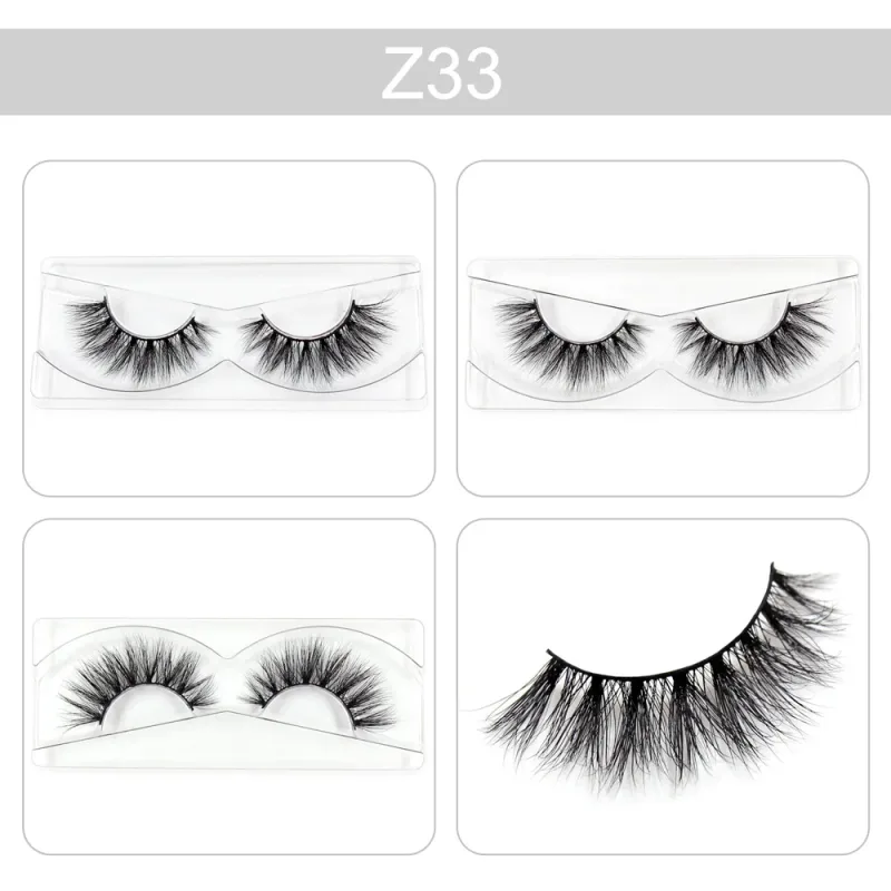 Trang điểm Mi 3D Lông mi chồn Wispy Volume Lông mi giả Kịch tính Mi Lông mi xù tự nhiên Hoàn thiện đầy đủ Quyến rũ mắt — image 38
