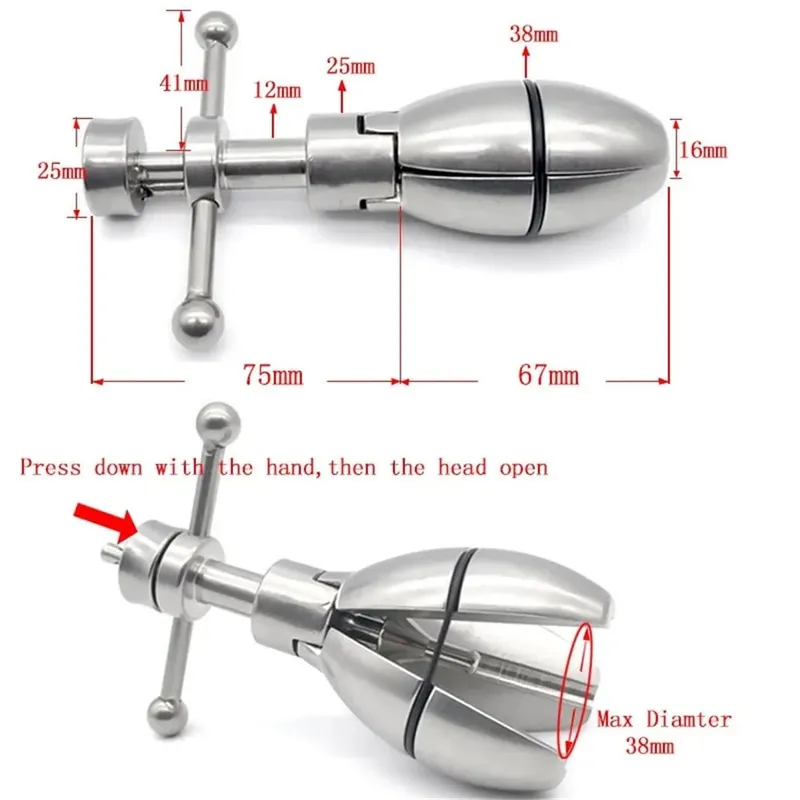 Butt Plug in acciaio inossidabile pesante Dilatatore vaginale anale Ano Eapander Giochi BDSM per adulti Prodotti erotici Giocattoli sessuali per uomini Donne Coppie