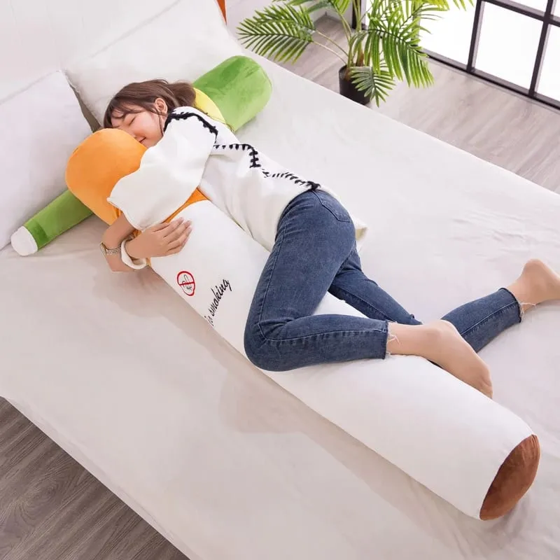 30-110cm criativo fumar cilíndrico almofada de dormir cigarro travesseiro smulation brinquedos de pelúcia moda namorado presente de aniversário — image 4
