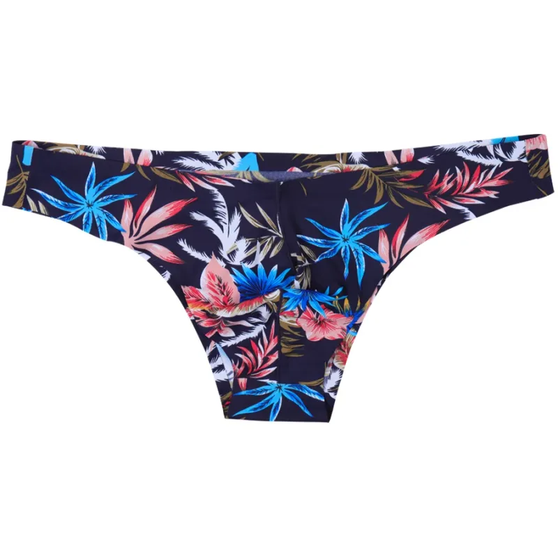 4pcs Men Sexy Style Smooth Soft Printed Underwear Men's Thin Underpants Man Low Waist Bikini Ice Silk Briefs Seamless 00817 — image 3