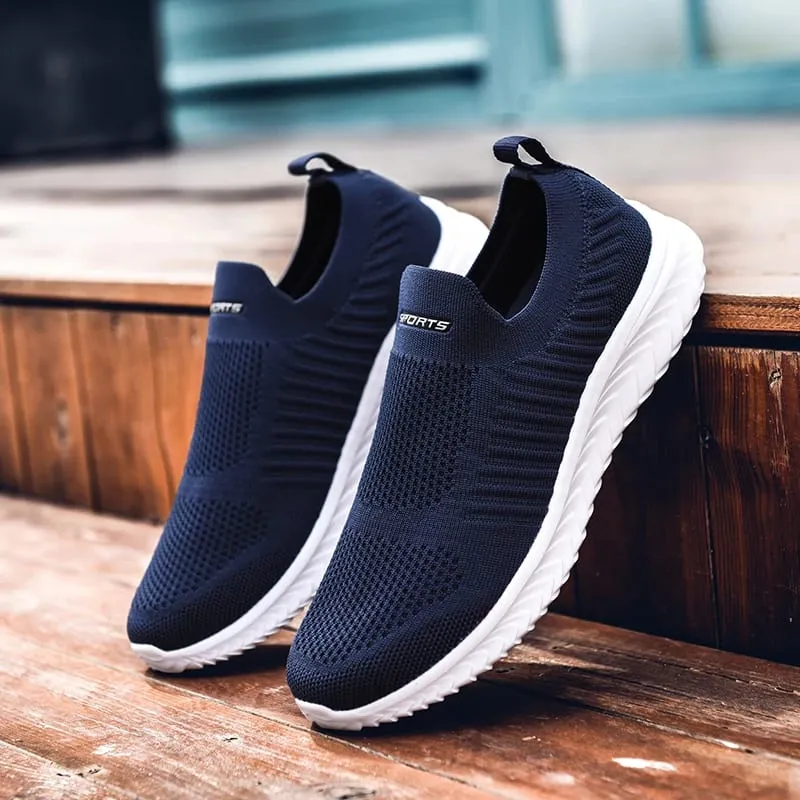 Uomini Vulcanize Scarpe Maglia Scarpe Da Uomo Leggere E Comode Scarpe Da Ginnastica da uomo 2025 Autunno Moda Slip On Appartamenti Scarpe Mocassini Maschili