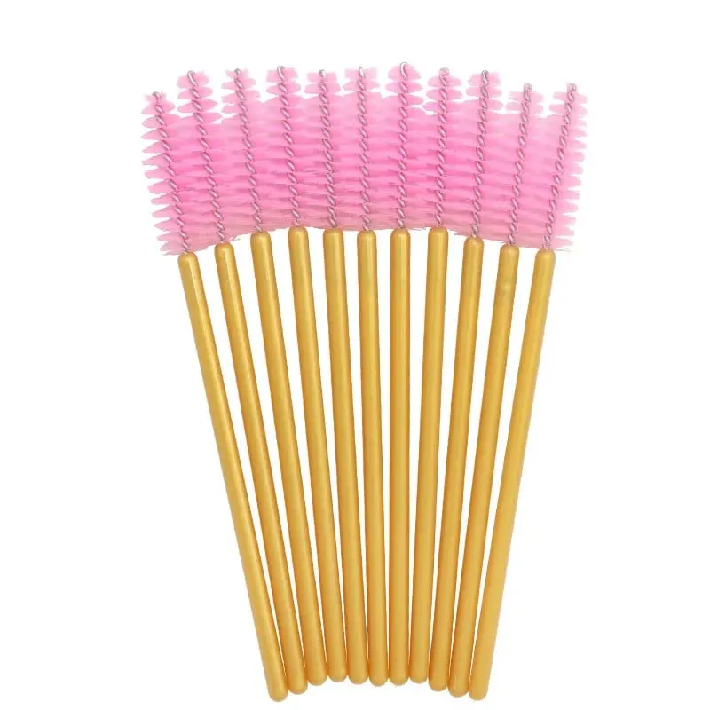 50pcs 반짝 이는 일회용 속눈썹 브러쉬 애플리케이터 완드 경기자 마스카라 눈썹 메이크업 도구 스풀러 빗 완드 스풀리 브러쉬 — image 20