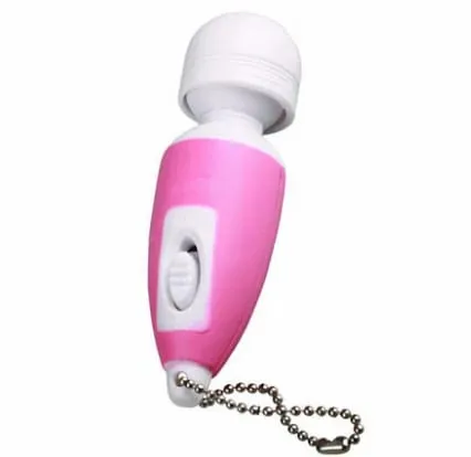 3st Mini Magic Wand Ansiktsmassage klitoris GSpot liten AV Vibrator Secret Solo onani Nyckelringsficka Sexleksaker För kvinnor — image 3