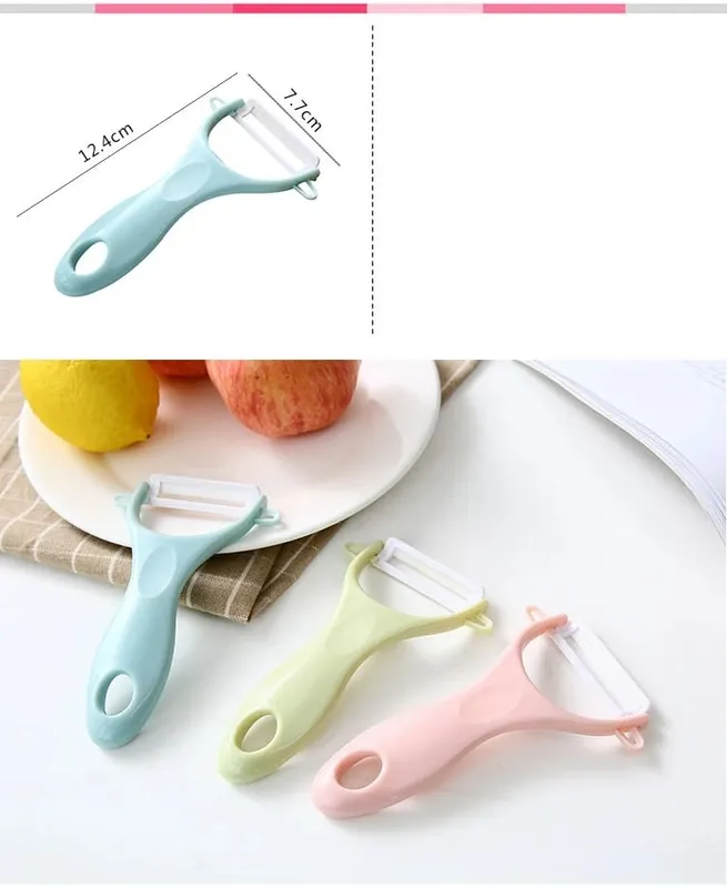 Pelapatate per frutta in ceramica, posate creative, raschietto per mele, pialla per verdure, taglierina per sbucciare, utensili da cucina, coltello, pelapatate — image 8