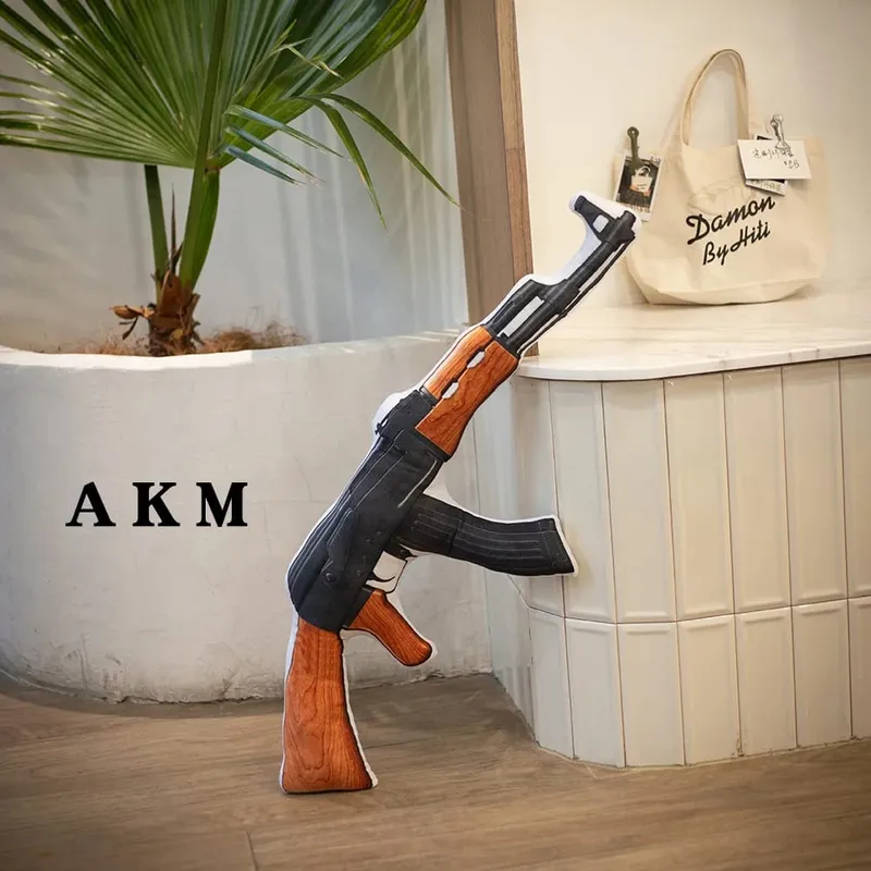 크리 에이 티브 PUBG 게임 소품 총 플러시 장난감 부드러운 인형 베개 인형 에어 드롭 상자 친구를위한 재미 있고 창의적인 선물 어린이 키즈 보이 — image 12