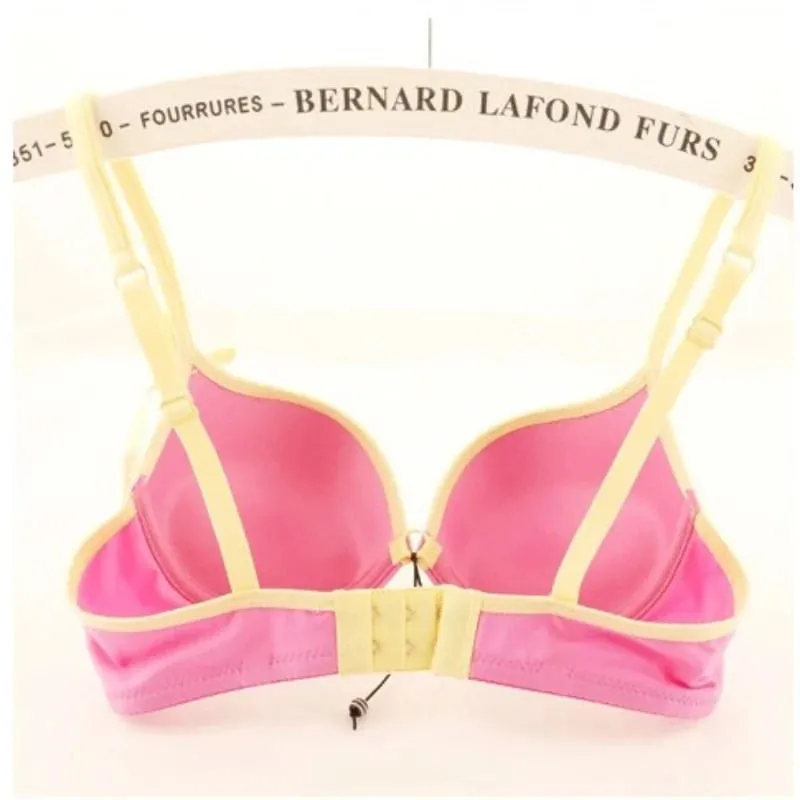 ปิดด้านหน้า Push Up Bra Panty ชุดผู้หญิงสีทึบสีแดง Rose สีแดงสีเหลืองชุดชั้นในวาเลนไทน์งานแต่งงานทุกวันหญิงชุดชั้นใน — image 2