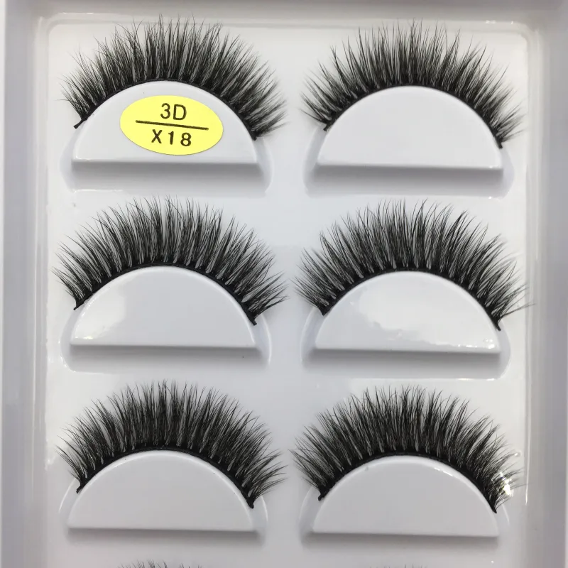 Natural 3D Mink False Eyelashes Makeup Fake Eye Lashes Faux Cils Make Up Beauty Tools Wholesale 5 Pairs — image 36