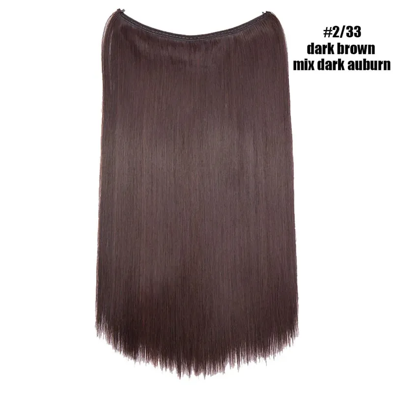 Synthetic Invisible Wire No Clips In Hair Extensions Secret Fish Line Hairpieces Hair Extensions For Women Daily — image 9