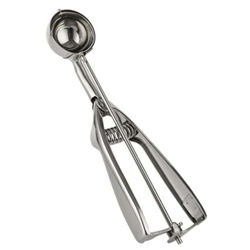 Isske Køkkenværktøj 3 Størrelse Rustfrit stål Fjederhåndtag Mos Kartoffel Vandmelon Kugle Scoop Hjem Køkkentilbehør — image 4