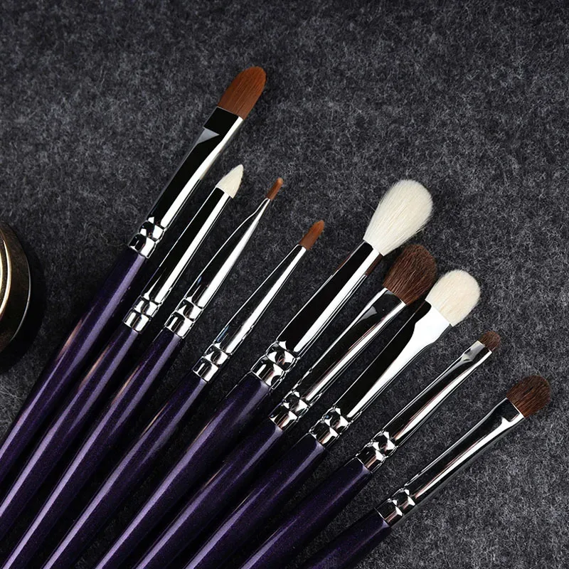 Sada profesionálních ručních štětců na make-up s pudrovým štětcem na oční stíny Sada měkkých štětců na make-up kozích vlasů Saikoho — image 3
