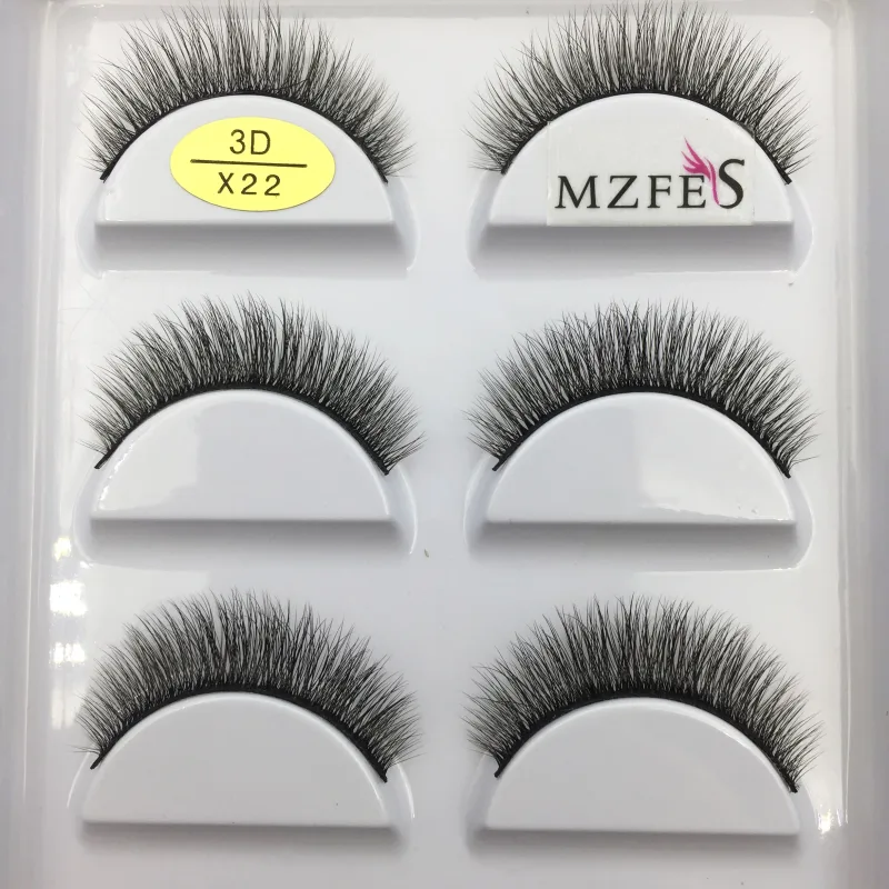 Natural 3D Mink False Eyelashes Makeup Fake Eye Lashes Faux Cils Make Up Beauty Tools Wholesale 5 Pairs — image 37
