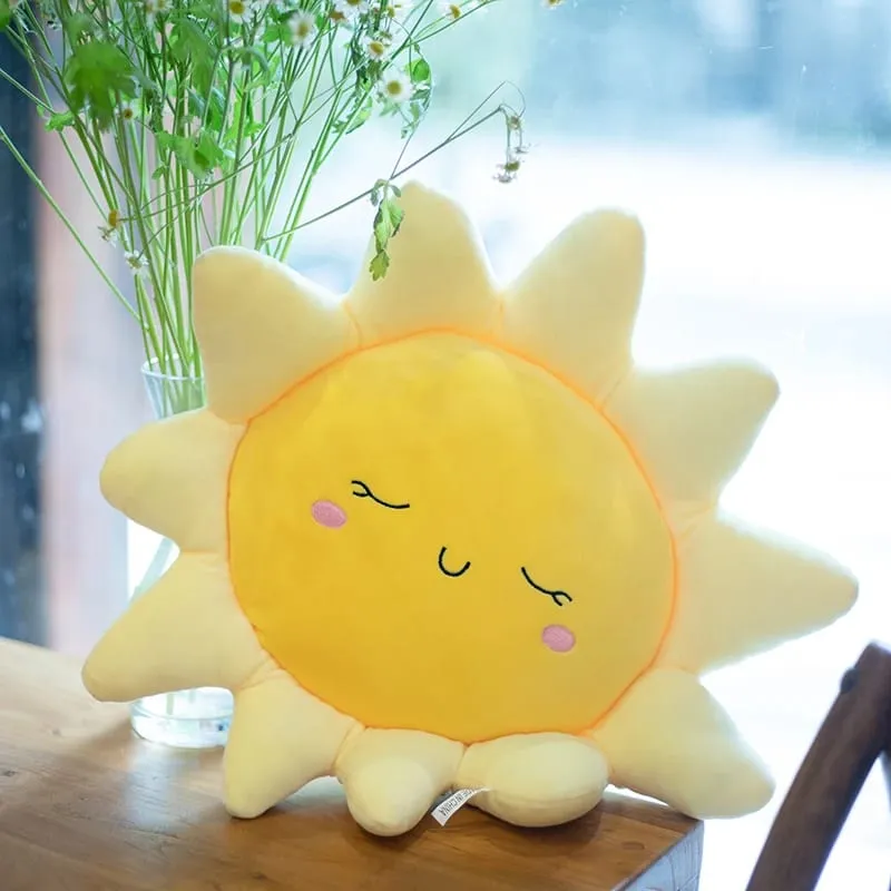 Cute Sun Cloud Plush Pillow Stuffed Soft Creative Plush Sun Cloud Toy Car Pillow Mga Laruang Dekorasyon sa Bahay — image 3