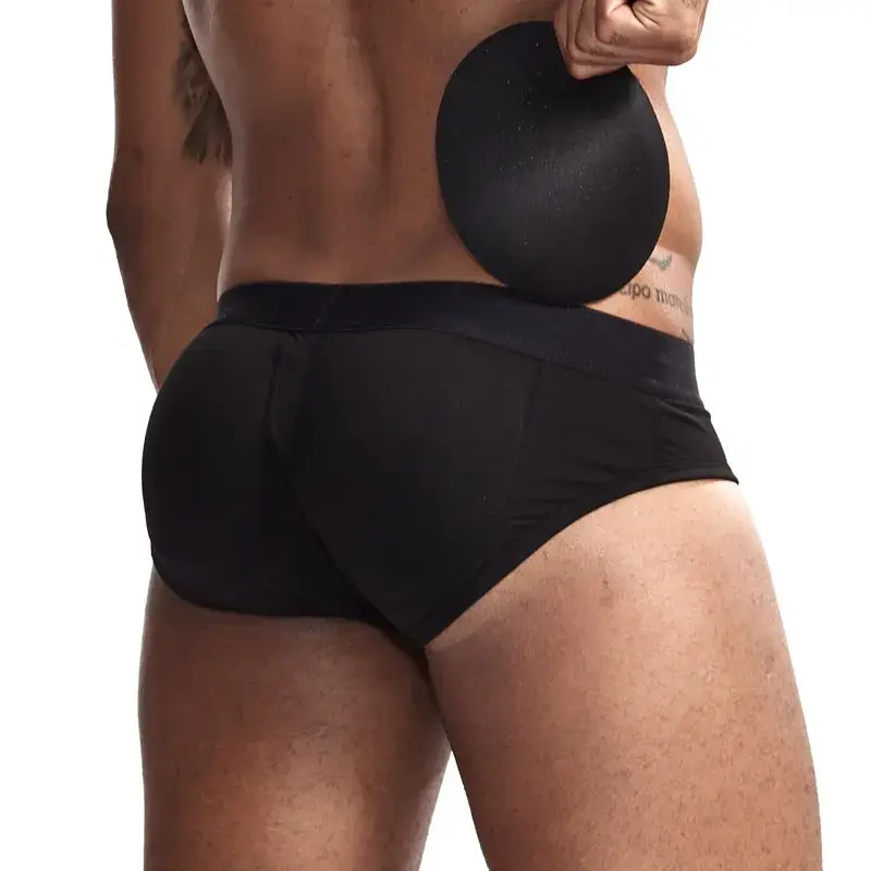 Sexy Butt Lifting Underwear Men Padded Boxer Enhancing Hips Push Up Cup Underpants Bulge Pouch Boxers Shorts Breathable — image 7