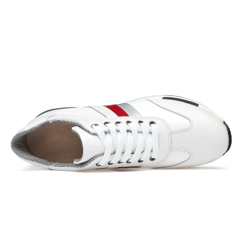 Elevator Shoes Men Sneakers Height Shoes Men Increase Shoes Increase 8CM Leather Lift Sports Leather Shoes Tall Shoes — image 4