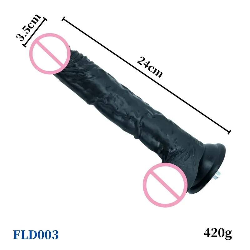 Machine sexuelle gros godes noirs connecteur rapide masturbation vibrateur godes réalistes pour femmes accessoires jouet sexuel pour adultes — image 9