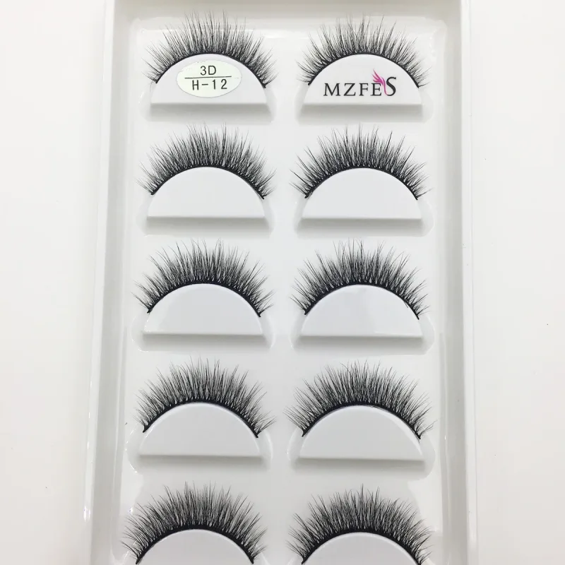 10/50 Dozen 3D Nertsen Wimpers Natuurlijke Dikke Valse Wimpers Mink Wimpers Zachte Nep Wimper Piekerige Make-Up Cilios H13 Kat — image 10