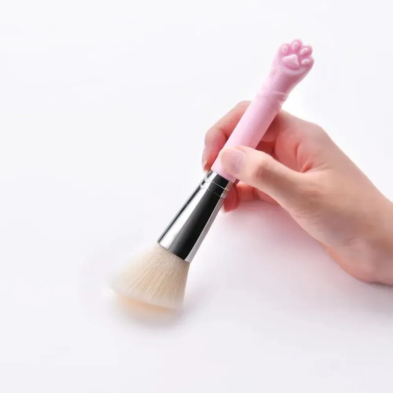 10 pezzi simpatico gatto artiglio forma pennelli trucco set fondotinta kabuki polvere contorno ombretto fard pennelli trucco kit di strumenti cosmetici