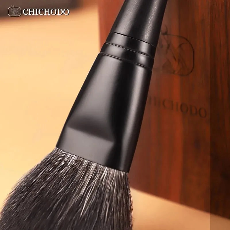 Makeup Brush-Marangyang Propesyonal na Black 11 Ebony Brushes Set-High Level Fox&Goat&Pony&Synthetic Hair Cosmetic Tools — image 5