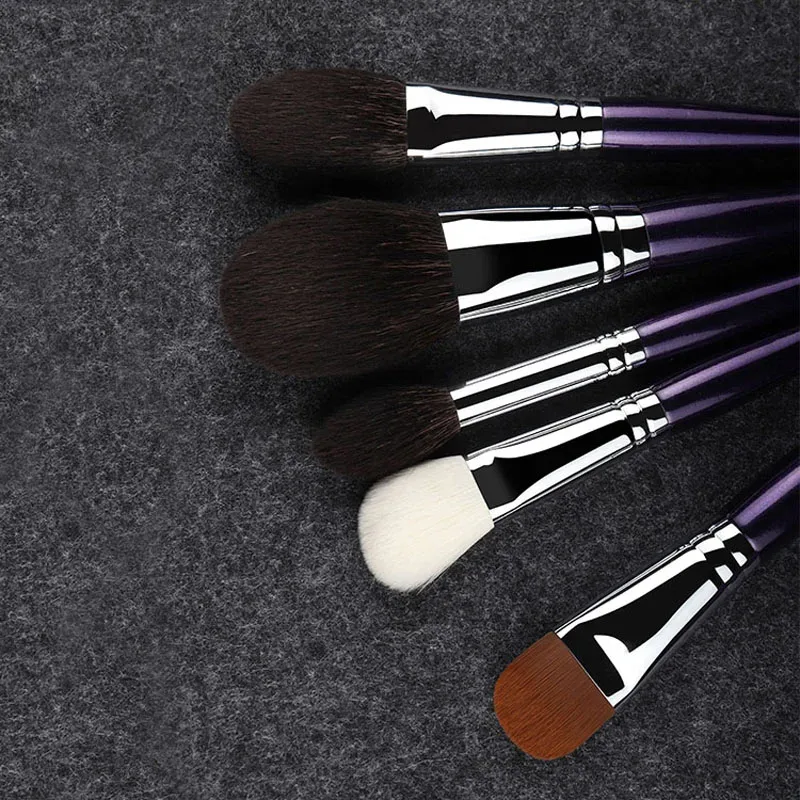Sada profesionálních ručních štětců na make-up s pudrovým štětcem na oční stíny Sada měkkých štětců na make-up kozích vlasů Saikoho — image 4