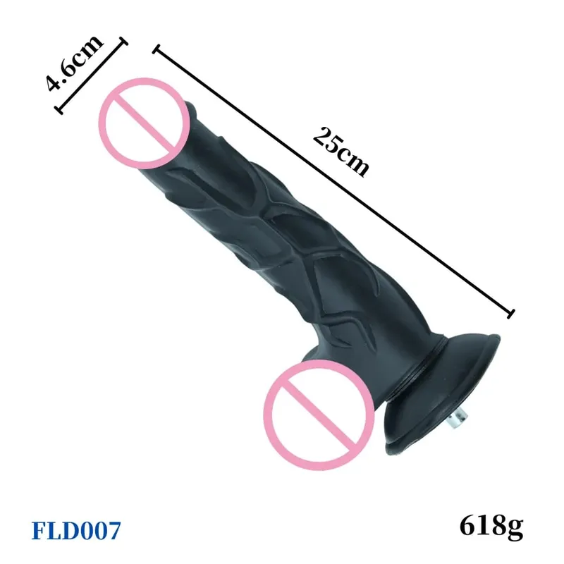 Machine sexuelle gros godes noirs connecteur rapide masturbation vibrateur godes réalistes pour femmes accessoires jouet sexuel pour adultes — image 19
