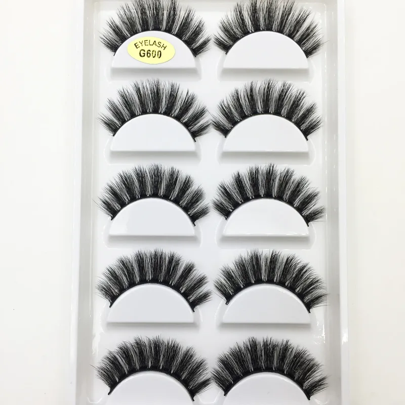 Natural 3D Mink False Eyelashes Makeup Fake Eye Lashes Faux Cils Make Up Beauty Tools Wholesale 5 Pairs — image 43