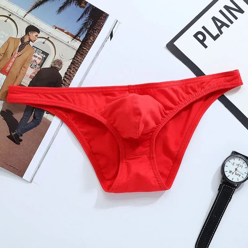 4 Cotton Briefs Mens Comfortable Underpants Man Underwear Bikini Drop shipping Mens Breathable Low-rise Brief Panties Solid 1811 — image 21