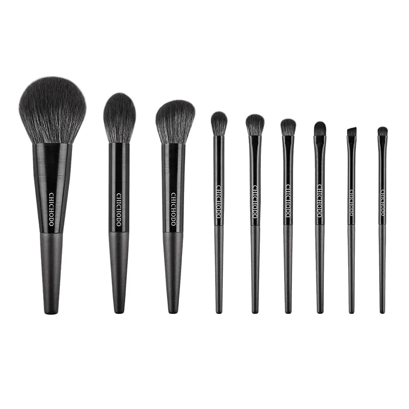 9 pcs/set kualitas Tinggi Kuas Makeup Bubuk patung Stabilo Eyeshadow Kuas Make up kit Noda Lipatan kuas alis