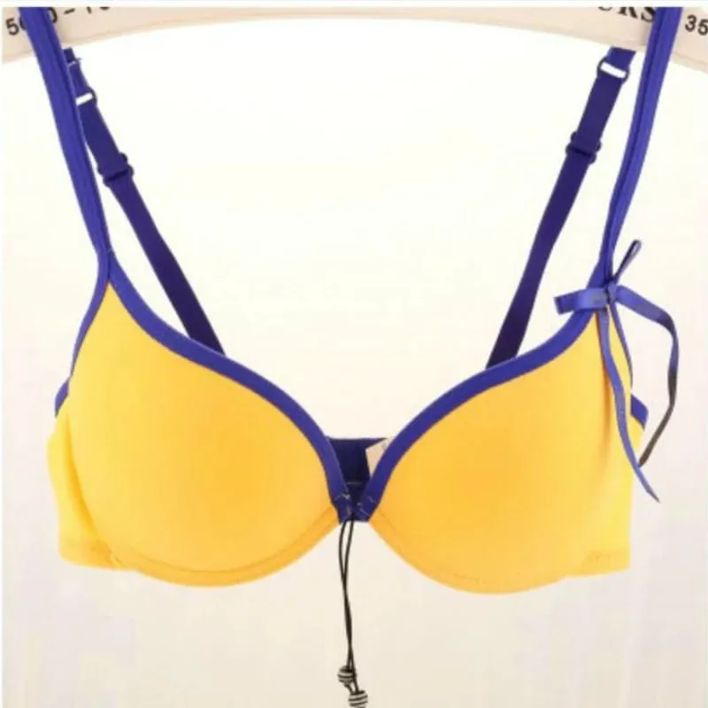 ปิดด้านหน้า Push Up Bra Panty ชุดผู้หญิงสีทึบสีแดง Rose สีแดงสีเหลืองชุดชั้นในวาเลนไทน์งานแต่งงานทุกวันหญิงชุดชั้นใน — image 5