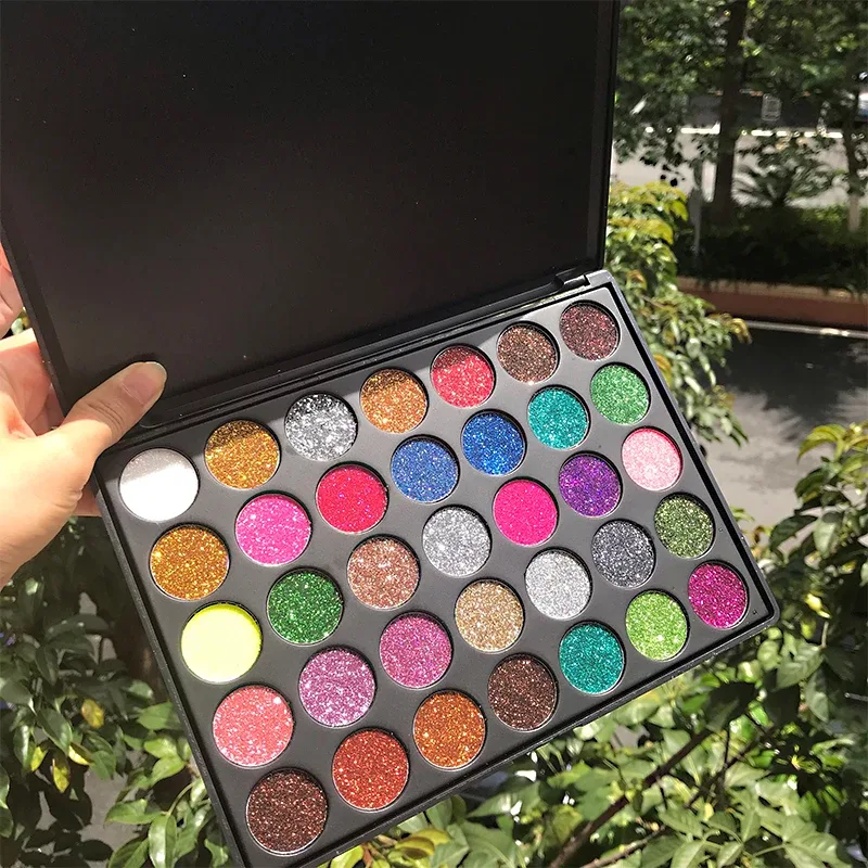 Brokatowa paleta cieni do powiek Pigment Shine cekiny rozświetlacz do cieni do powiek Shimmer kolorowa paleta do makijażu — image 5