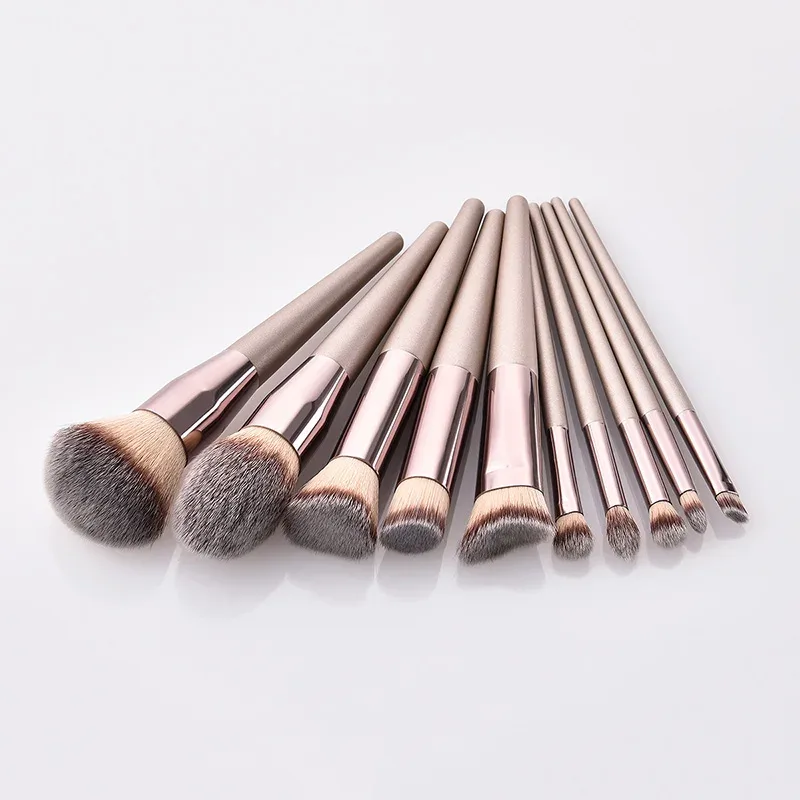 แชมเปญร้อนชุดแปรงแต่งหน้าสำหรับผู้หญิงเครื่องสำอางค์ Foundation Powder Blush อายแชโดว์ Kabuki Blending Make Up Brush เครื่องมือความงาม — image 6