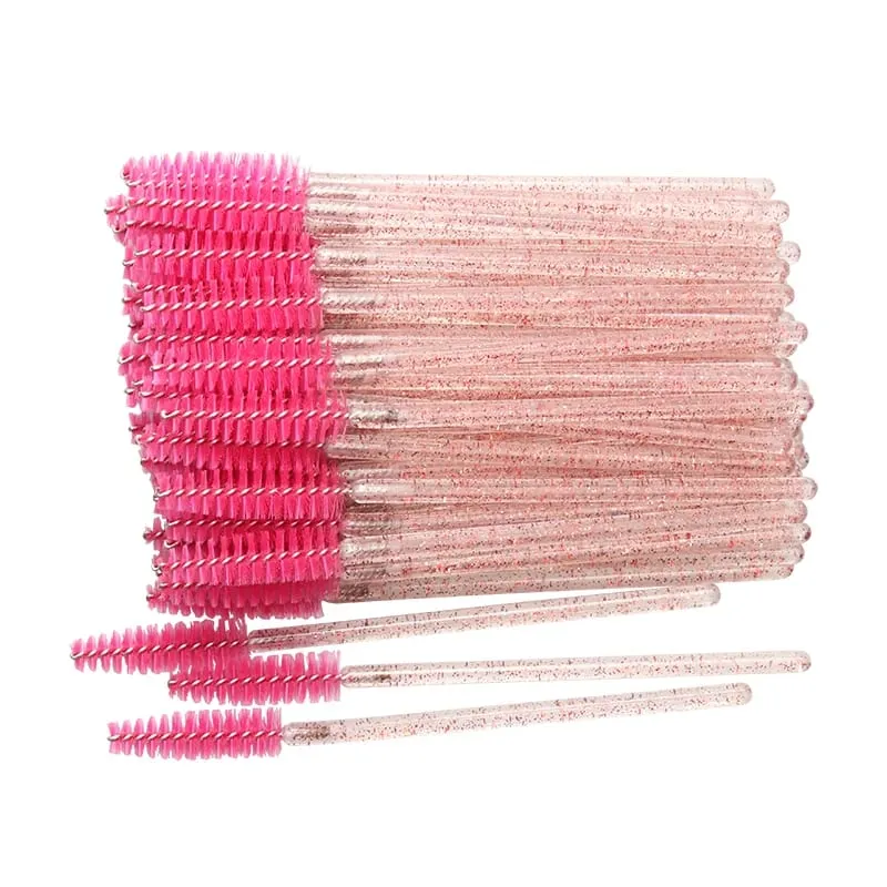 50 stk disponibel krystal øjenvippe børste Mascara tryllestave applikator diamant øjenvippe børster øjenvippeforlængelse kvinder makeup værktøj — image 13