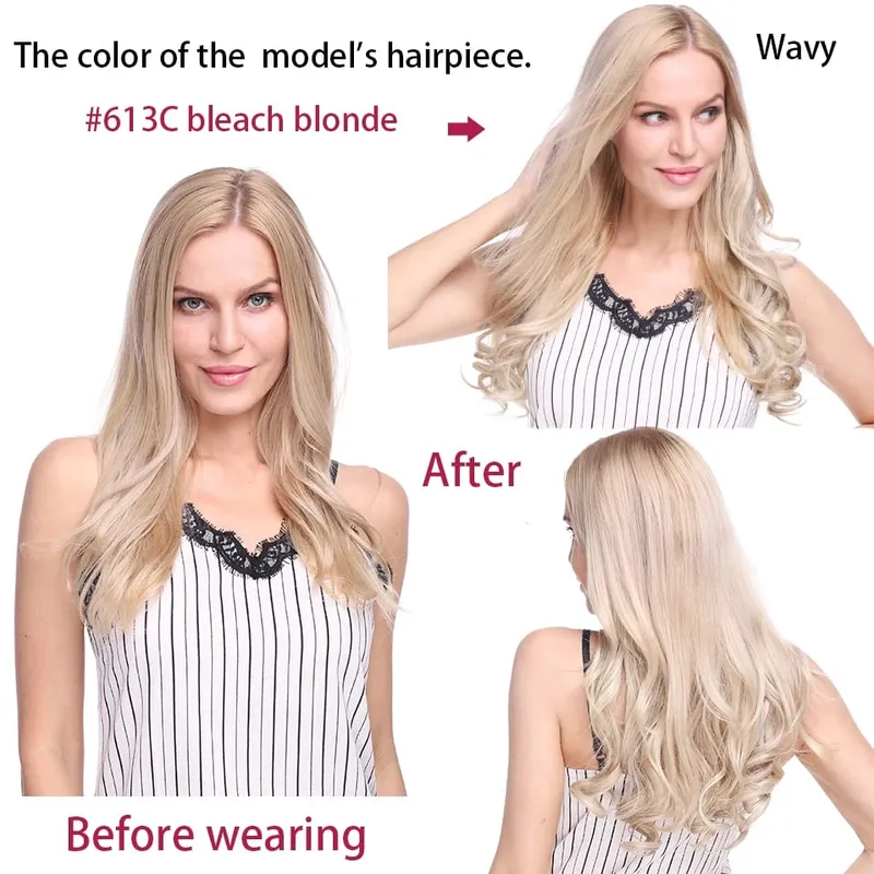 Synthetic Invisible Wire No Clips In Hair Extensions Secret Fish Line Hairpieces Hair Extensions For Women Daily — image 5