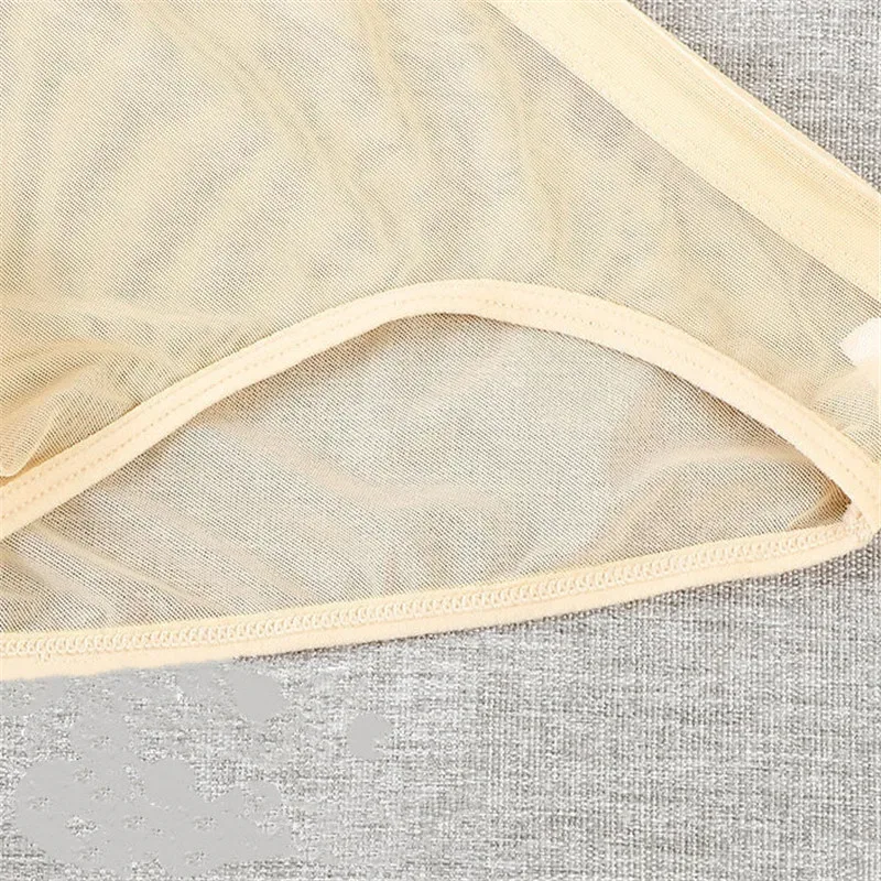 Transparente Unterwäsche Hot Man Pants Ultradünne Perspektive Mid-Rise Male Mesh Slips Homme Höschen Plus Size — image 16