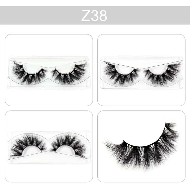 Trang điểm Mi 3D Lông mi chồn Wispy Volume Lông mi giả Kịch tính Mi Lông mi xù tự nhiên Hoàn thiện đầy đủ Quyến rũ mắt — image 43