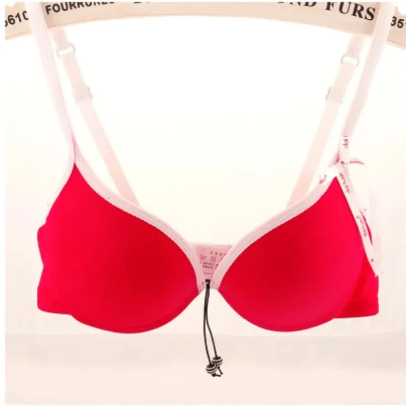 ปิดด้านหน้า Push Up Bra Panty ชุดผู้หญิงสีทึบสีแดง Rose สีแดงสีเหลืองชุดชั้นในวาเลนไทน์งานแต่งงานทุกวันหญิงชุดชั้นใน — image 8