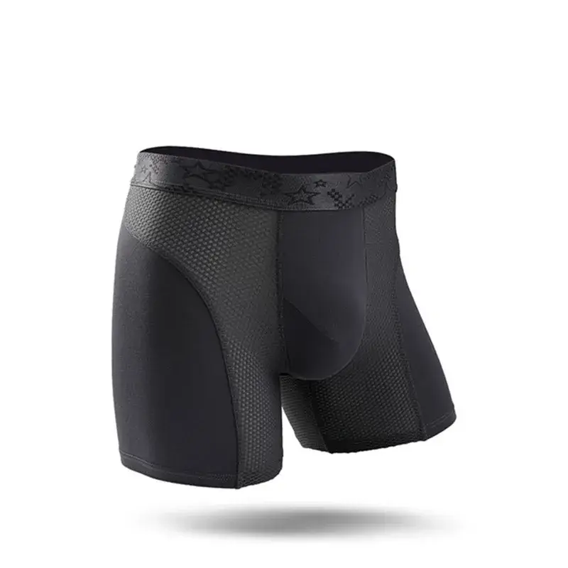 Intimo uomo Boxer modali Pantaloncini Hombre Solid Mesh Custodia traspirante Mutandine Uomo Gamba lunga Mutande Cueca Calzoncillos XL-6XL — image 7