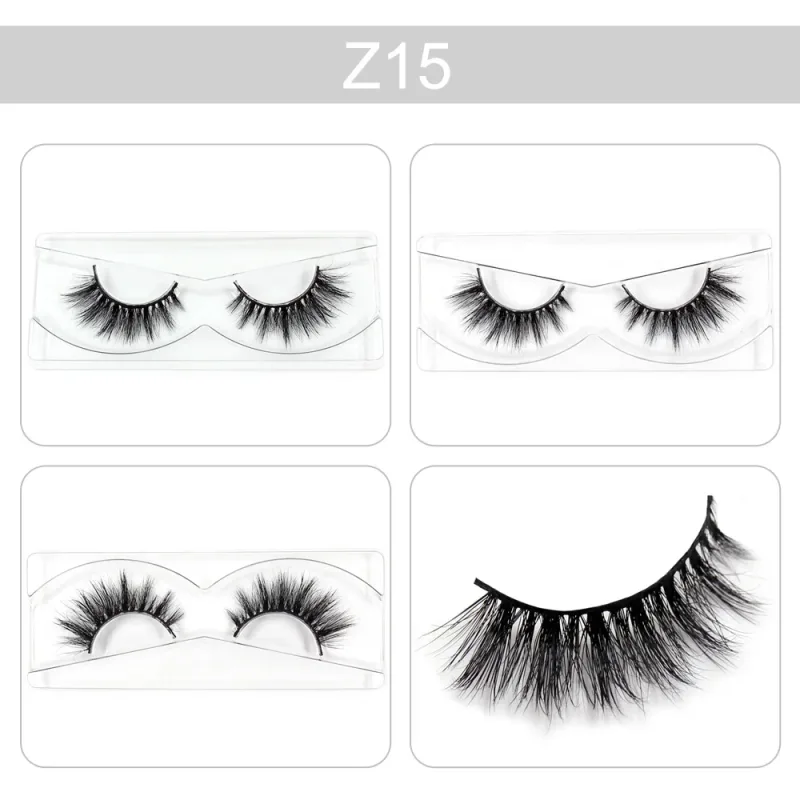 Trang điểm Mi 3D Lông mi chồn Wispy Volume Lông mi giả Kịch tính Mi Lông mi xù tự nhiên Hoàn thiện đầy đủ Quyến rũ mắt — image 21