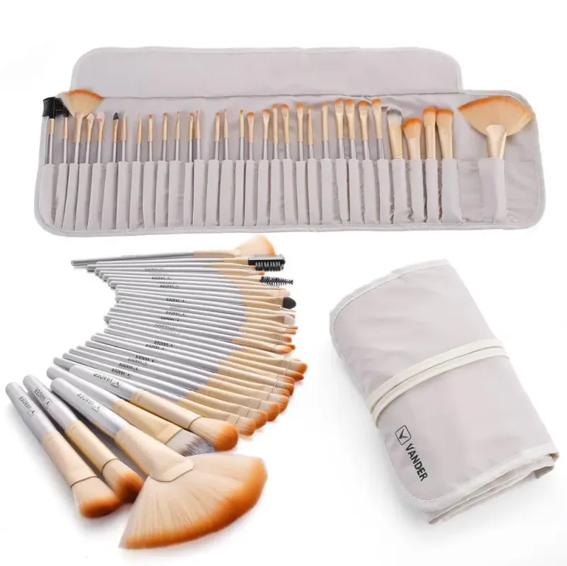 Set di pennelli per trucco 32 pezzi Pennello per fondotinta professionale in polvere per contorno ombretto per sfumare colori multipli — image 12