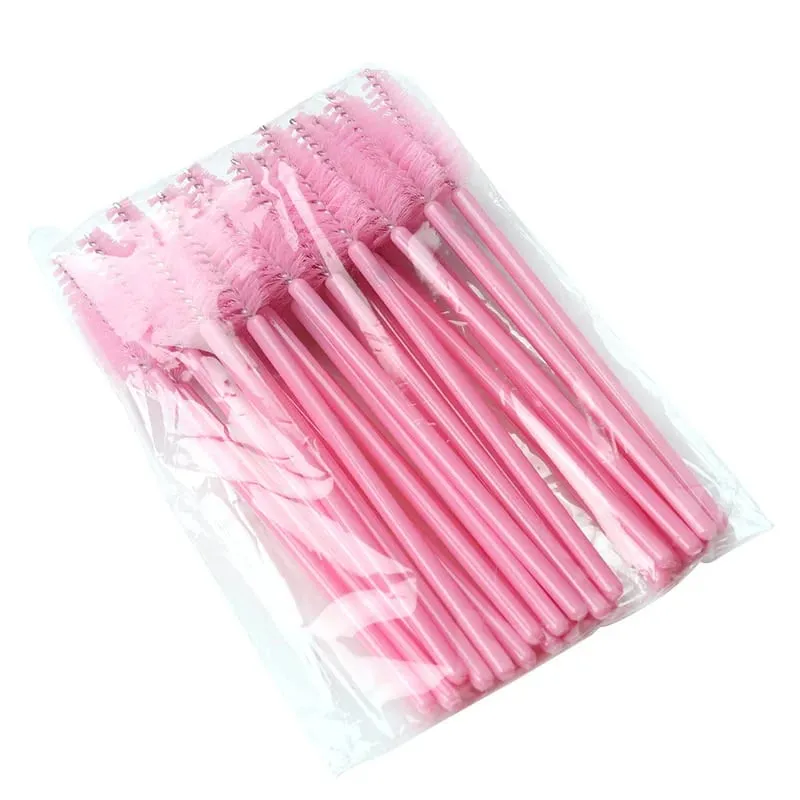 50pcs 속눈썹 눈썹 브러시 물방울 모양 나일론 속눈썹 연장 어플리케이터 속눈썹 메이크업 브러쉬 미용 도구 마스카라 완드