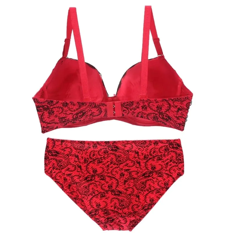 New Sexy Lace Shoulder Strap Bras Set Ladies Push Up Large Size Lingerie Plus Underwire BCDE Cup Underwear — image 5