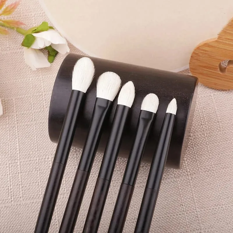 Q1-1 Professional Handmade แปรงแต่งหน้าชุด Ultra-Soft Saibikoho ผมแพะอายแชโดว์ผสมแปรงเครื่องสำอางค์ Make up Brush — image 3