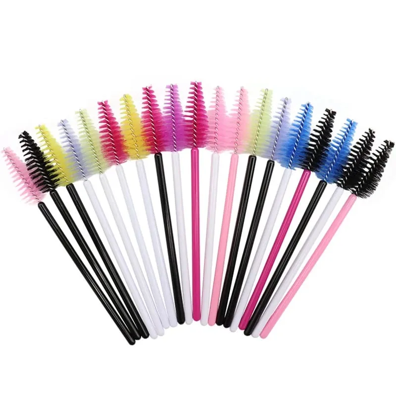 50pcs 속눈썹 눈썹 브러시 물방울 모양 나일론 속눈썹 연장 어플리케이터 속눈썹 메이크업 브러쉬 미용 도구 마스카라 완드 — image 2