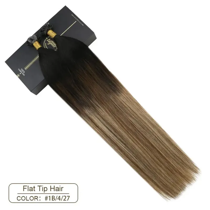 Ugeat FLAT TIP ต่อผมมนุษย์ผม Pre-Bonded Hair Extensions 14-24 "Keratin FLAT Human Hair balayage สีผม 1g/1 S — image 9
