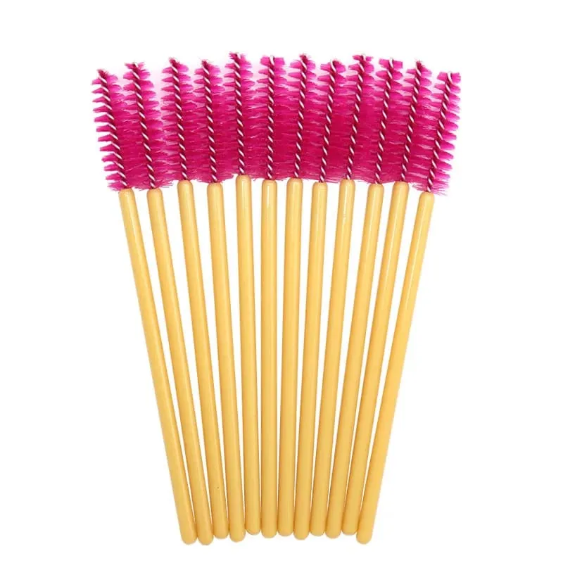 50pcs 반짝 이는 일회용 속눈썹 브러쉬 애플리케이터 완드 경기자 마스카라 눈썹 메이크업 도구 스풀러 빗 완드 스풀리 브러쉬 — image 22