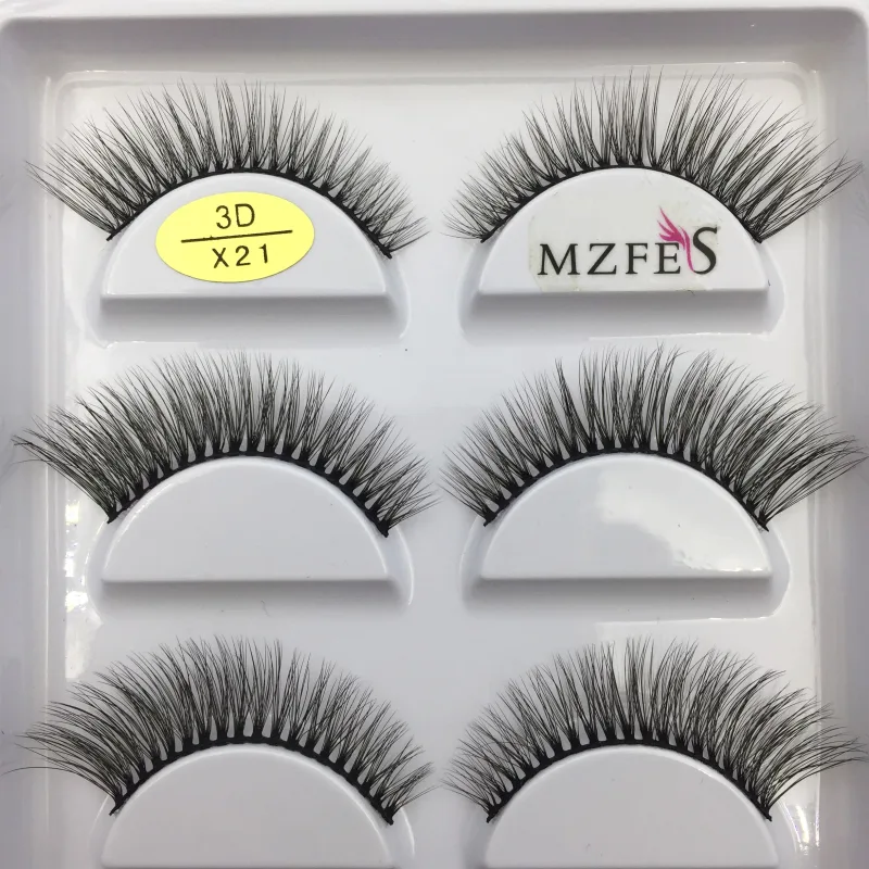 Natural 3D Mink False Eyelashes Makeup Fake Eye Lashes Faux Cils Make Up Beauty Tools Wholesale 5 Pairs — image 25