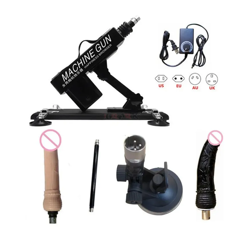 Macchina automatica del sesso del vibratore del motore forte con gli allegati del dildo Giocattoli regolabili del sesso della macchina di amore della pistola per il gioco adulto delle donne dell'uomo — image 26
