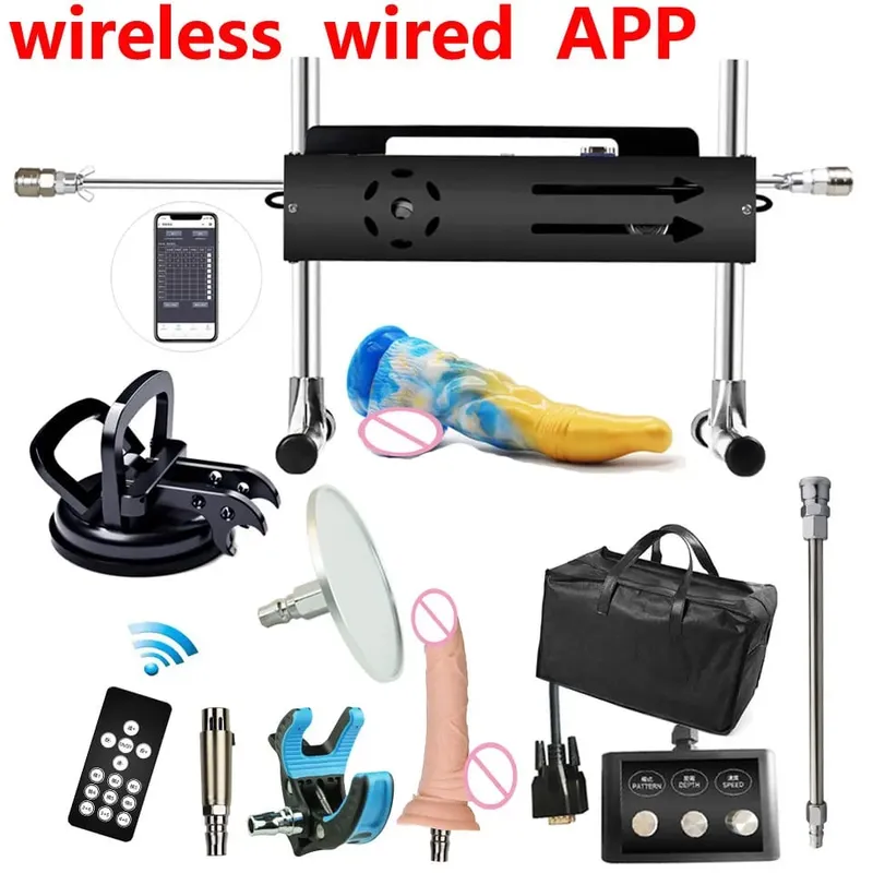 Aplikasi Mesin Seks Baru & Kontrol Kabel & Nirkabel Roda Gigi Turbo Mesin Cinta Kuat dengan Dildo untuk Masturbasi Orang Dewasa — image 21